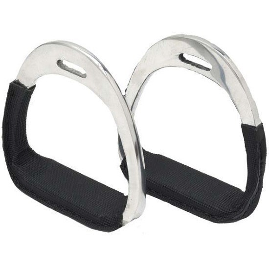 Стремена скаковые алюминиевые с обтяжкой 14003