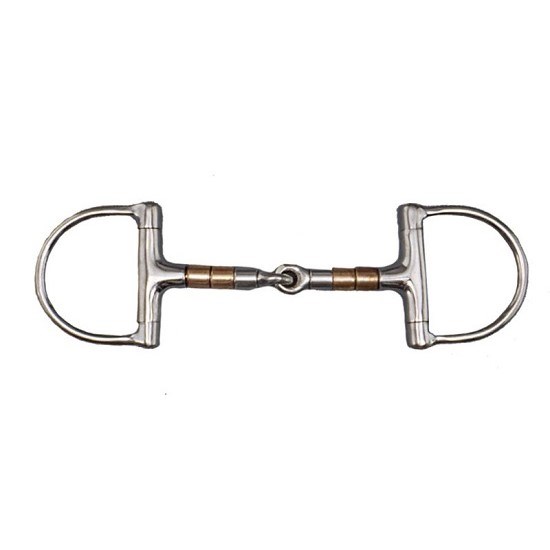 Трензель империал D- кольца, наборное грызло с медью 30057