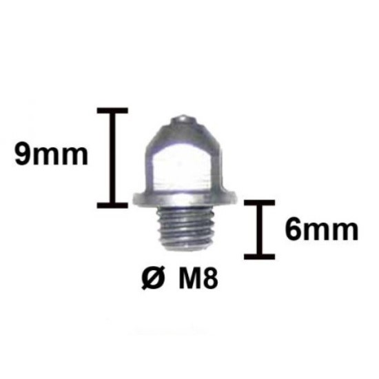 Шип № 10 c фланцем 6/М8 высота 9 мм 66031