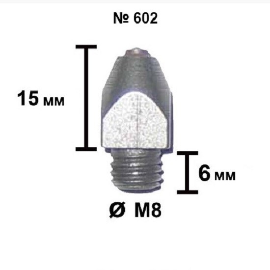 Шип Tuna № 602 - 6/M8 высота 15 мм  66007
