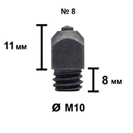 Шип Tuna №8 - 8/ М10 высота 11 мм 66025
