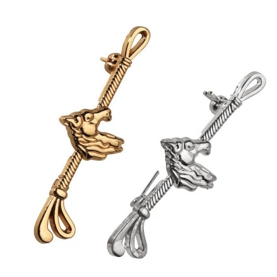 Булавка для галстука"Хлыст с головой лошади" 9075