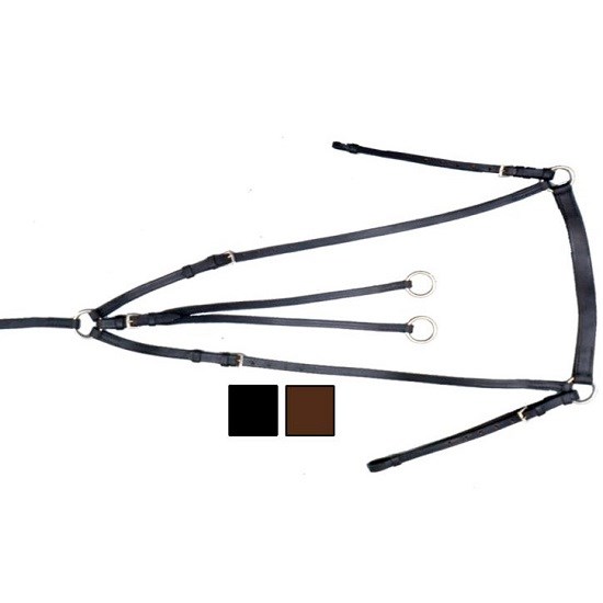 Подперсье кожаное со съемным мартингалом 23514