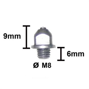 Шип № 10 c фланцем 6/М8 высота 9 мм 66031