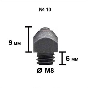 Шип Tuna №10 - 6/М8 высота 9 мм 66004