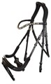 Оголовье LeatherArt Shiny с анатом. капсюлем и поводом 20037